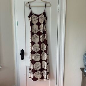 Abercrombie Brown Shell Print maxi dress